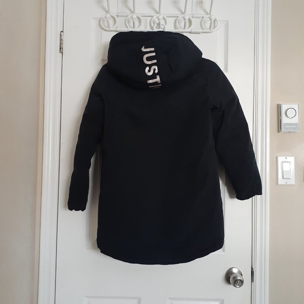 Justice Black Hooded Kids Jacket - Picture 3 of 14